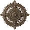 Ekena Millwork Haylynn Ceiling Medallion (Fits Canopies up to 1 1/4"), 29 1/8"OD x 1 1/4"ID x 4"P, Warm Silver CM29HYWSS - alternate 1